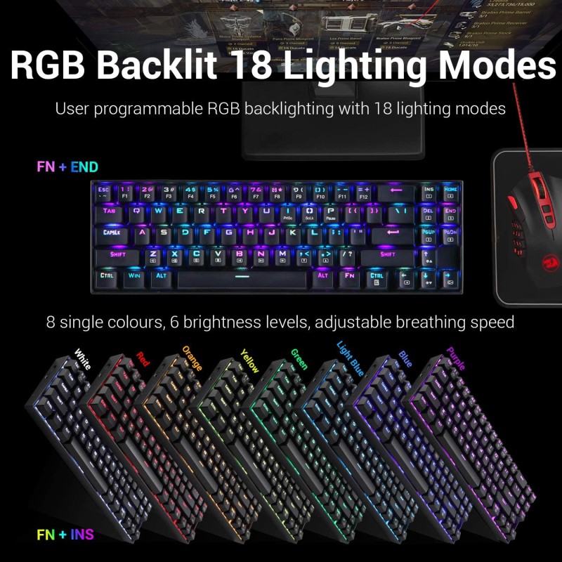 Redragon Deimos K599 Black wireless- RED SWITCH